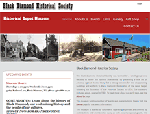 Tablet Screenshot of blackdiamondmuseum.org